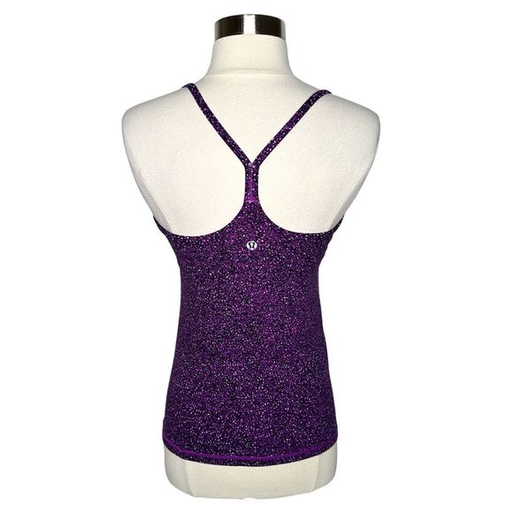 lululemon athletica Power Y Flashback Static Purple Tank Top - Size 8 - Picture 5 of 6